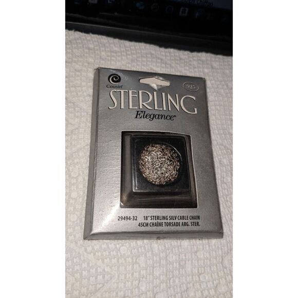 NIB Cousin Sterling Silver Elegance 18" Cable Chain - Picture 1 of 2